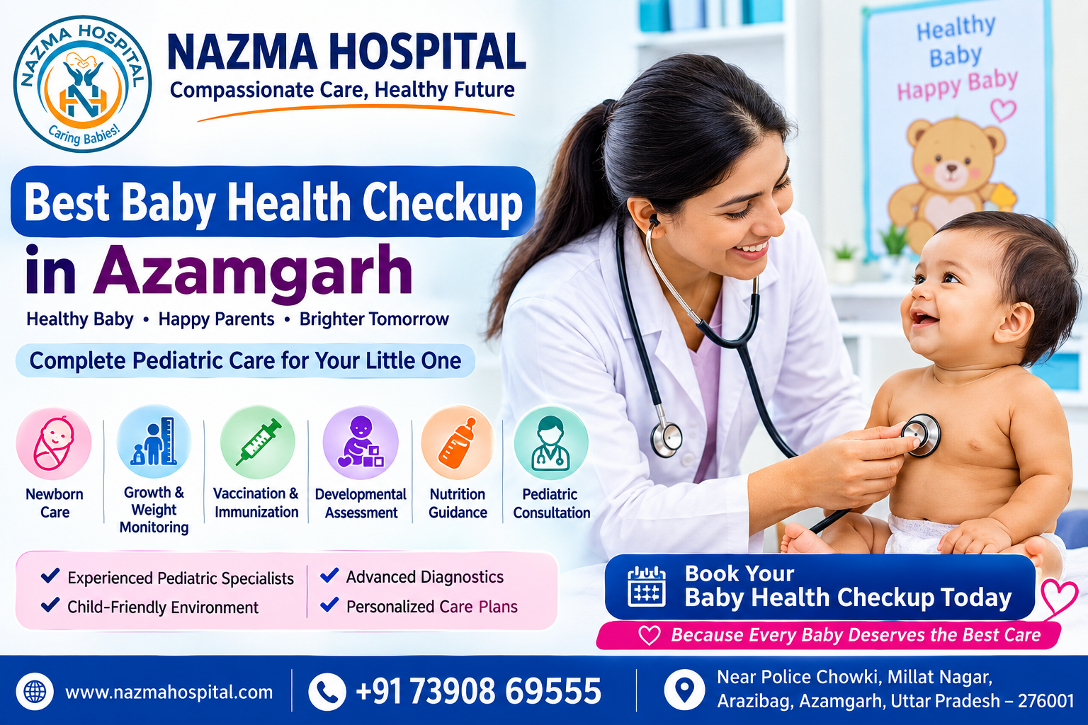 Best Baby Health Checkup in Azamgarh at Nazma Hospital