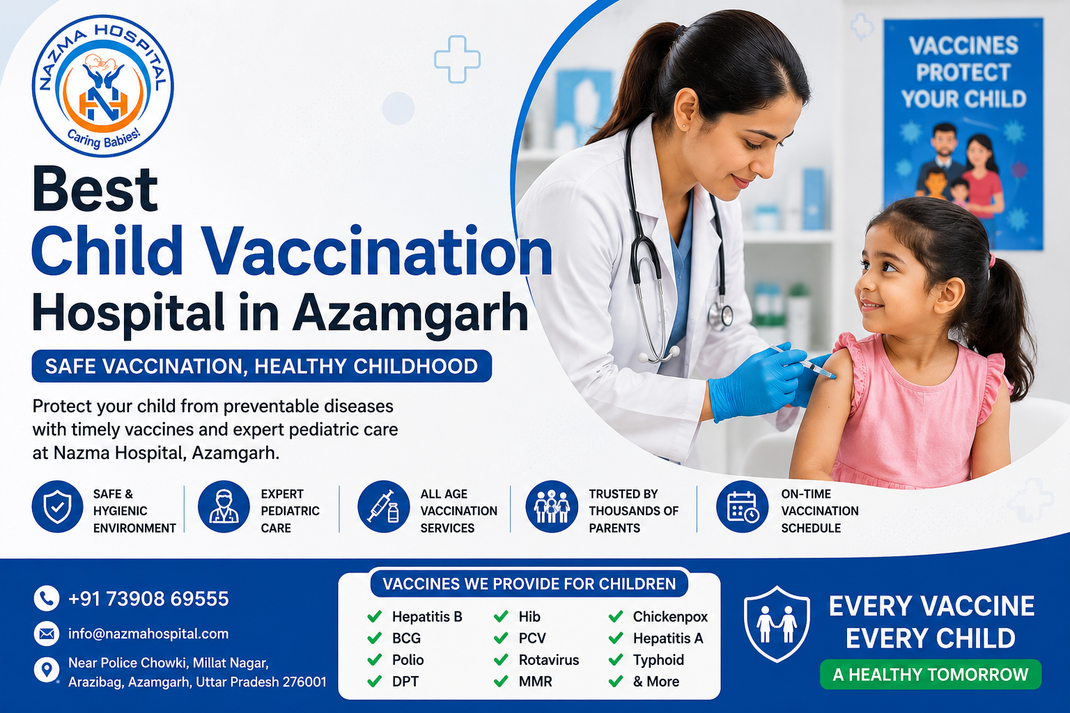 Best Child Vaccination Hospital in Azamgarh providing pediatric vaccination services
