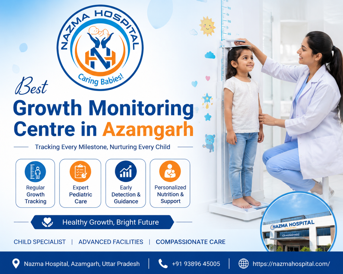Best Growth Monitoring Centre in Azamgarh at Nazma Hospital