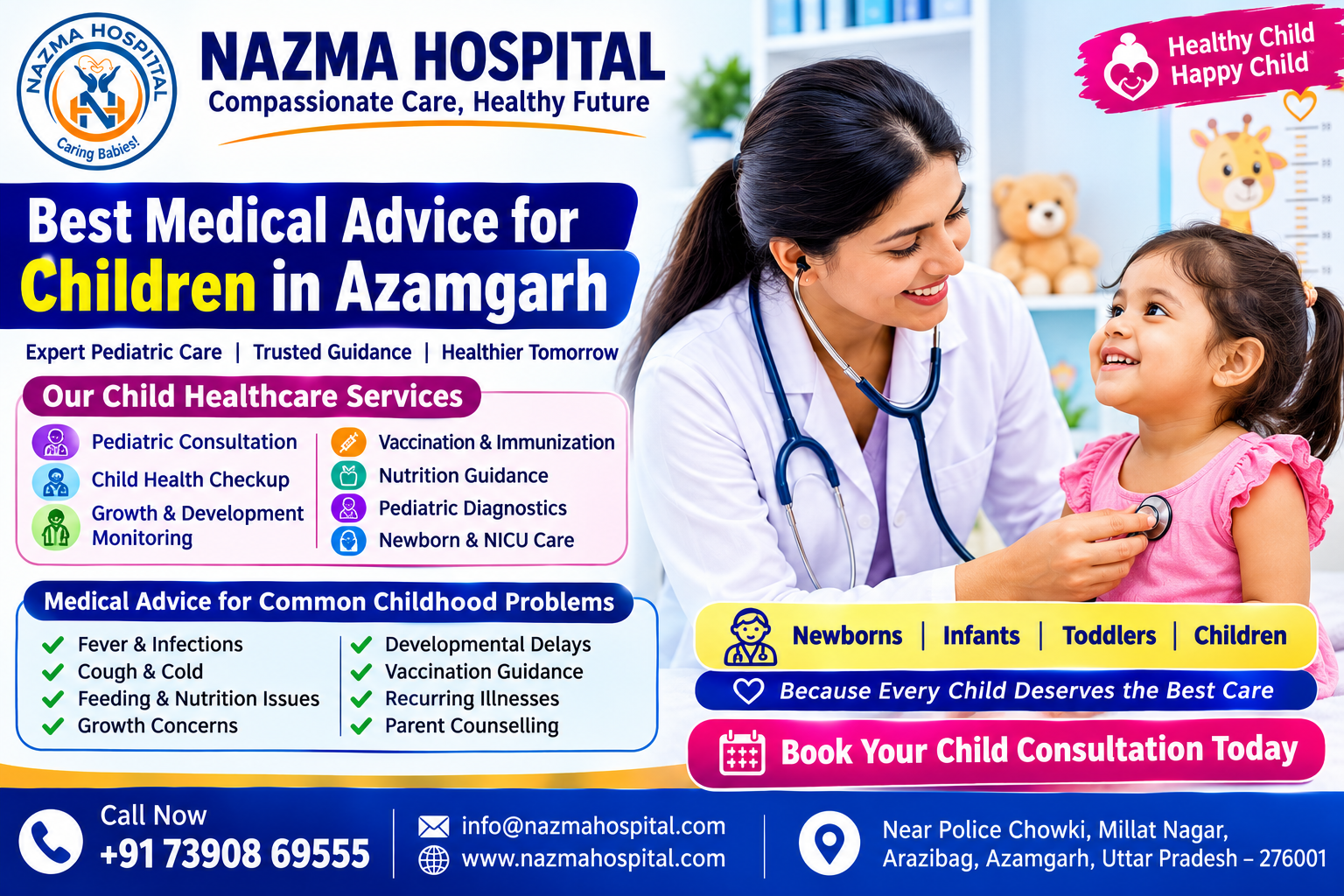 Best Medical Advice for Children in Azamgarh at Nazma Hospital