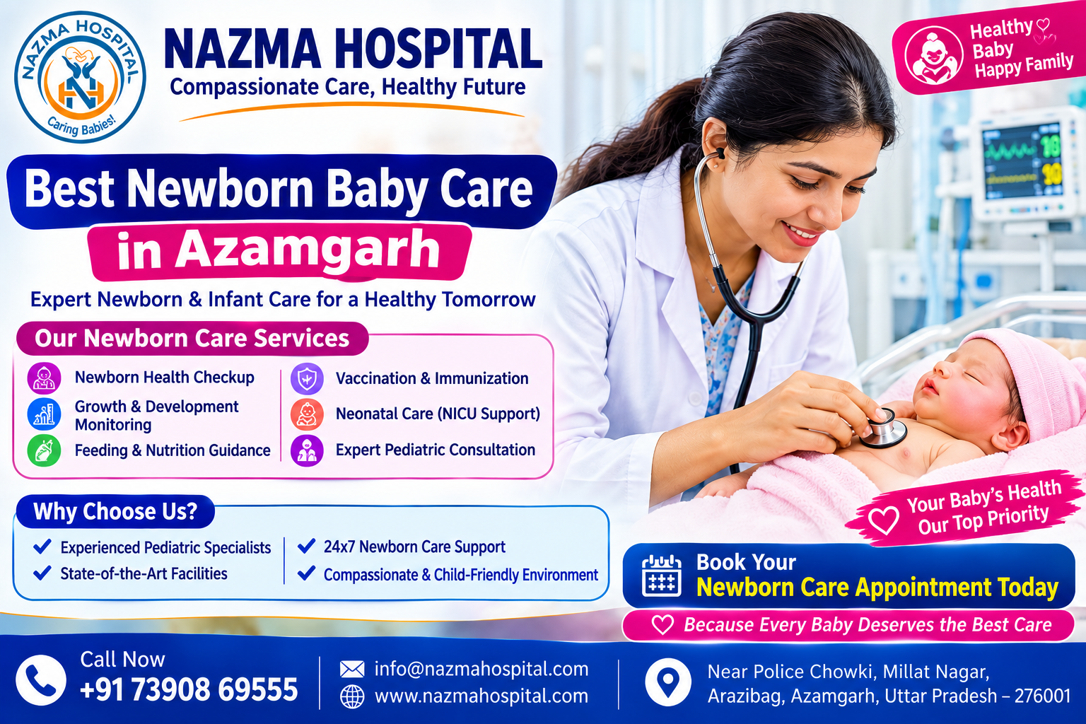 Best Newborn Baby Care in Azamgarh at Nazma Hospital