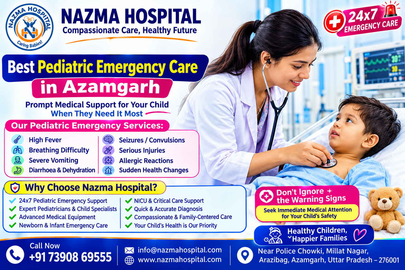 Best Pediatric Emergency Care in Azamgarh at Nazma Hospital