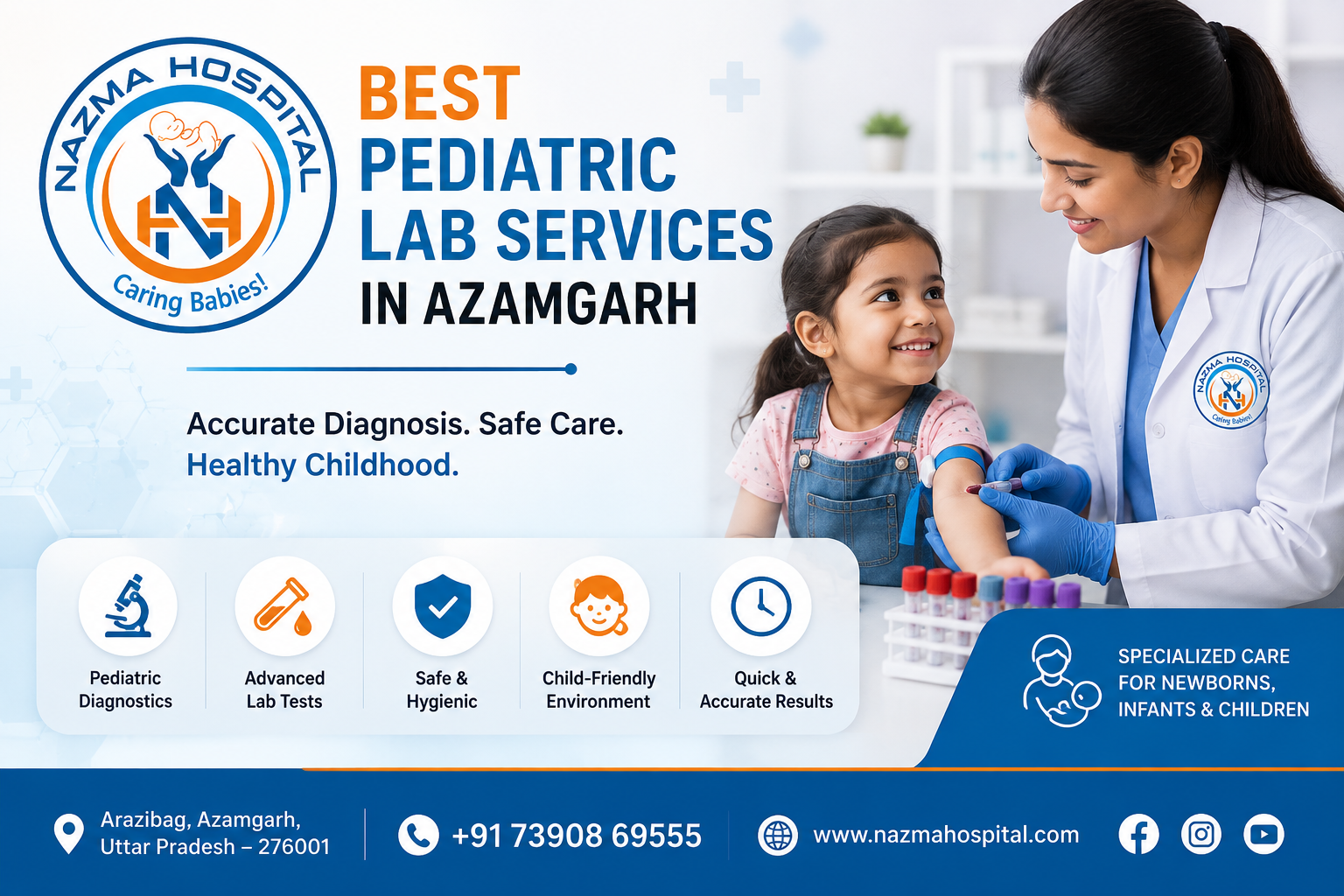 Best Pediatric Lab Services in Azamgarh at Nazma Hospital