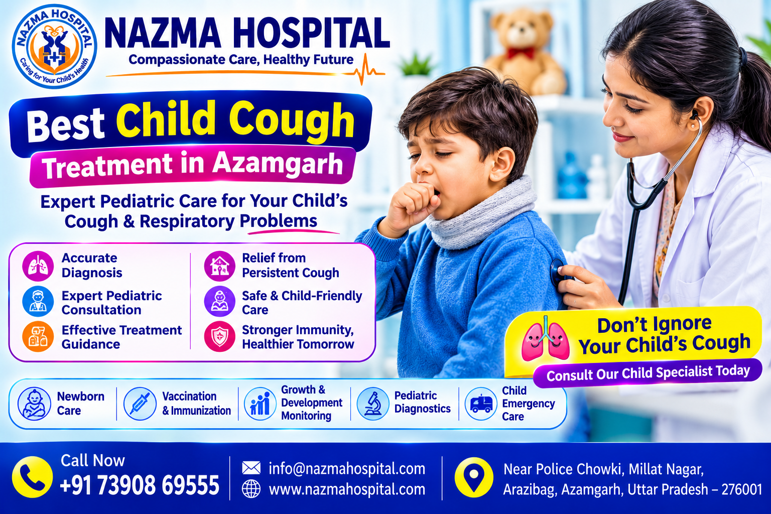 Best Child Cough Treatment in Azamgarh at Nazma Hospital