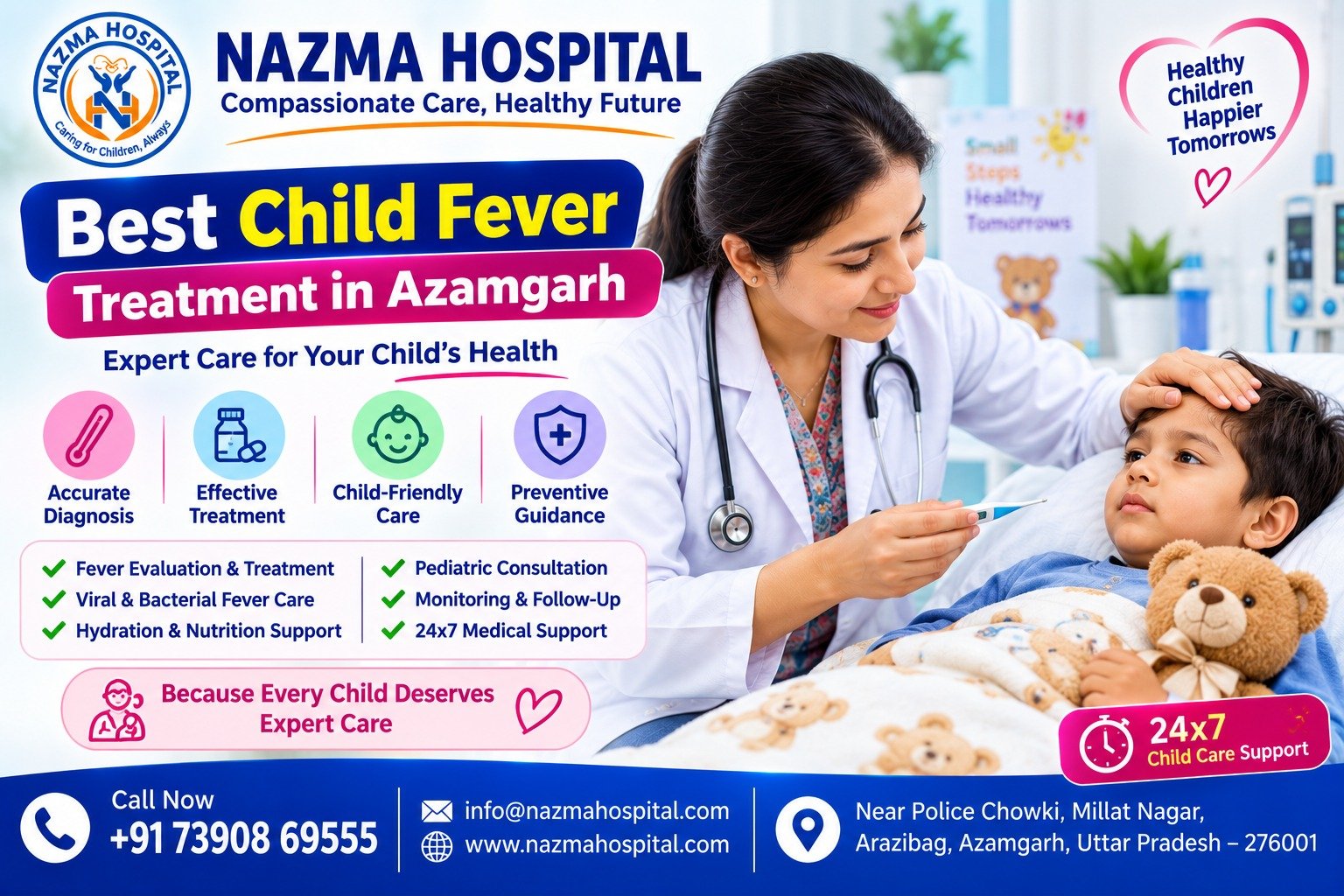 Best Child Fever Treatment in Azamgarh at Nazma Hospital