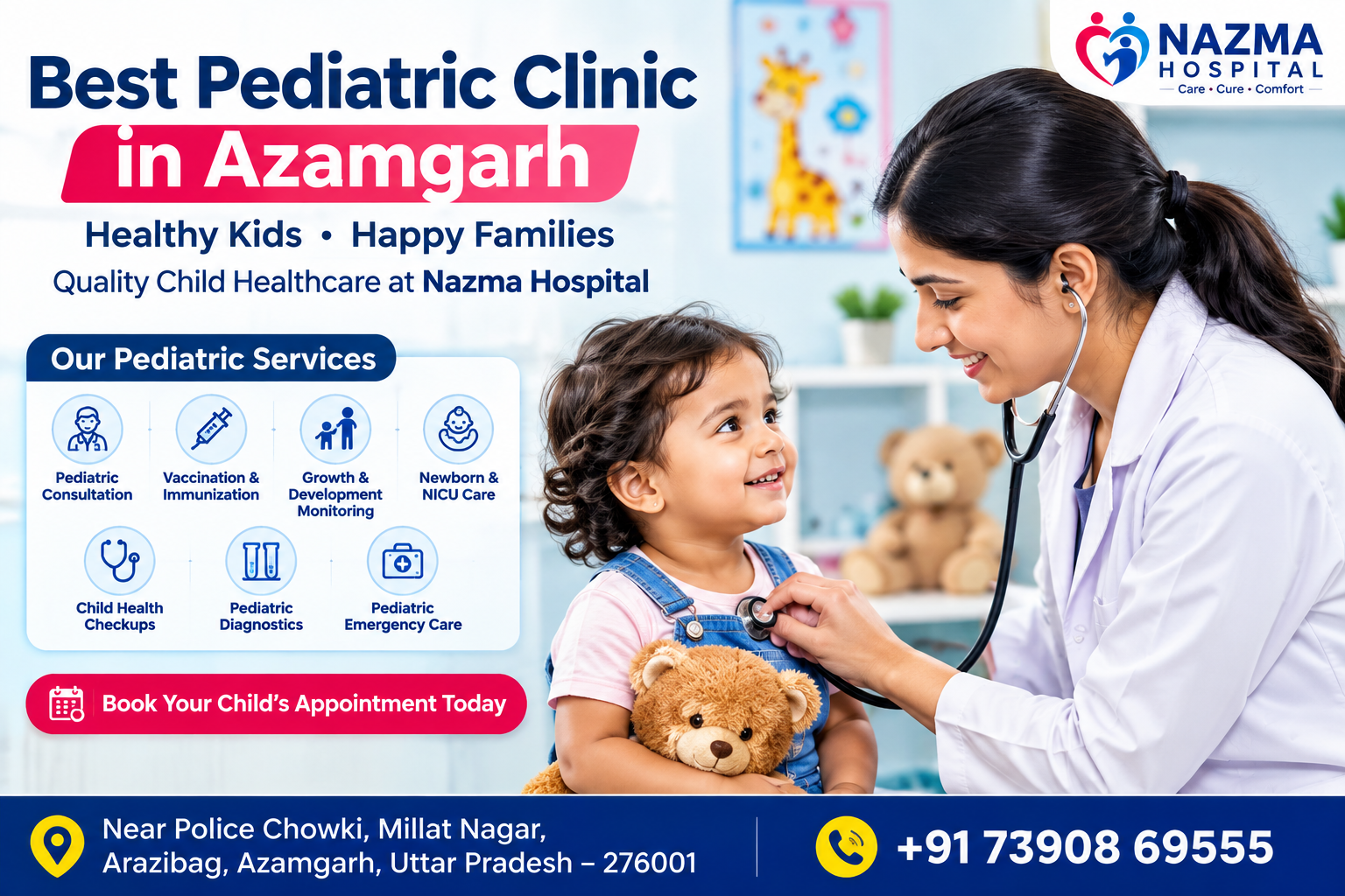 Best Pediatric Clinic in Azamgarh at Nazma Hospital